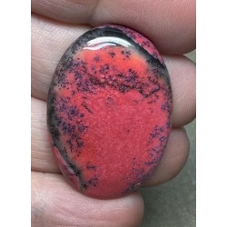 Oval 35x24mm Red Coloured Dendritic Opal Cabochon 108