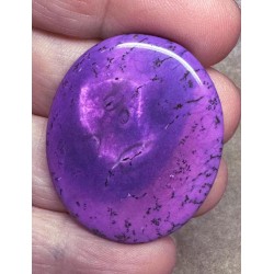 Oval 38x31mm Purple Coloured Dendritic Opal Cabochon 120