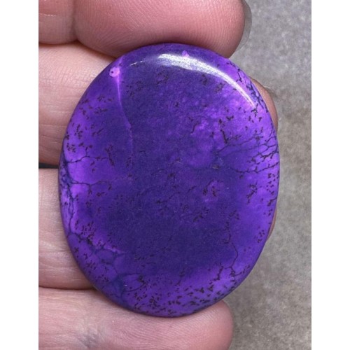 Oval 40x32mm Purple Coloured Dendritic Opal Cabochon 129