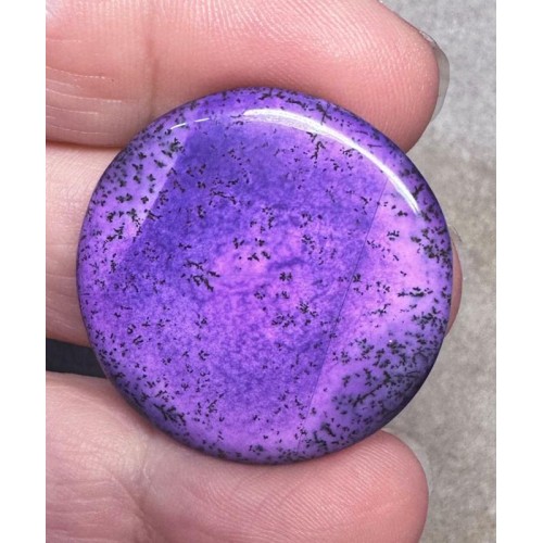 Round 31x31mm Purple Coloured Dendritic Opal Cabochon 131