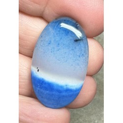 Oval 34x20mm Blue Coloured Dendritic Opal Cabochon 151