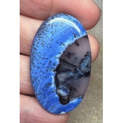 Oval 48x29mm Blue Coloured Dendritic Opal Cabochon 157