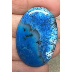 Oval 41x27mm Blue Coloured Dendritic Opal Cabochon 159