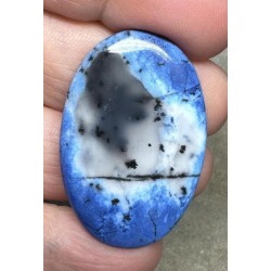 Oval 40x26mm Blue Coloured Dendritic Opal Cabochon 161