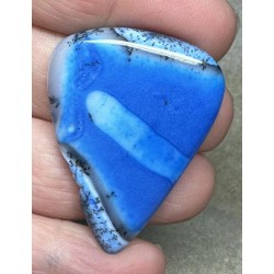 Teardrop 42x31mm Blue Coloured Dendritic Opal Cabochon 164
