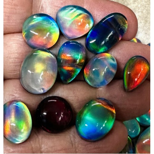 10x Mixed Aurora Opal Cabochon Pack