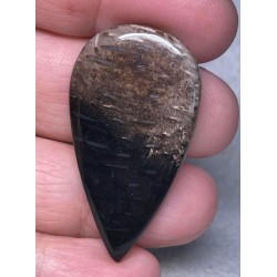 Teardrop 41x22mm Indonesian Palm Root Cabochon 27