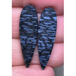 Oval 32x9mm Pocket Root Cabochon Pair 01