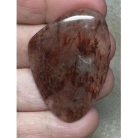 Freeform 45x32mm Hematoid Fire Quartz Cabochon 59