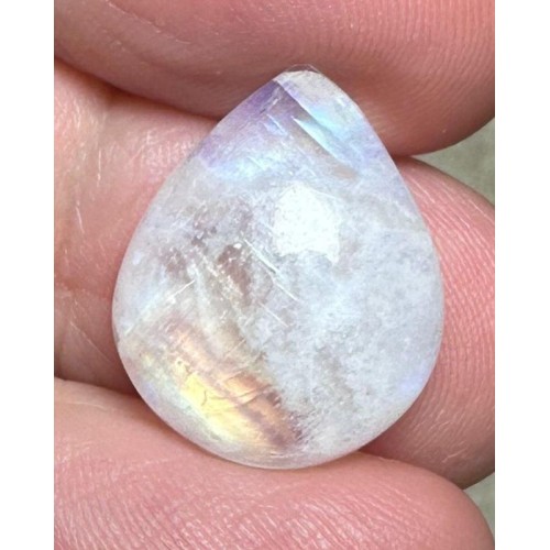 Teardrop 18x14mm Rainbow Moonstone Cabochon 64