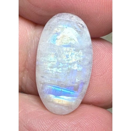 Oval 22x12mm Rainbow Moonstone Cabochon 65