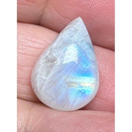 Teardrop 18x13mm Rainbow Moonstone Cabochon 66