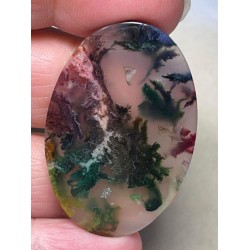 Oval 43x28mm Rainbow Plume Agate Cabochon 01