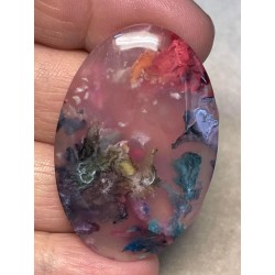 Oval 45x30mm Rainbow Plume Agate Cabochon 11