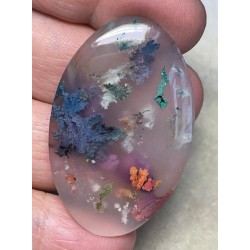 Oval 46x29mm Rainbow Plume Agate Cabochon 32
