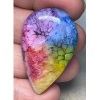 Teardrop 42x27mm Rainbow Solar Quartz Cabochon 84