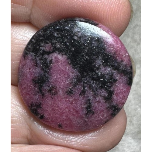 Round 27x27mm Rhodonite Cabochon 40