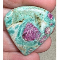 Teardrop 34x34mm Ruby Fuchsite Cabochon 34