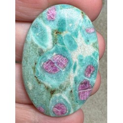 Oval 47x32mm Ruby Fuchsite Cabochon 45