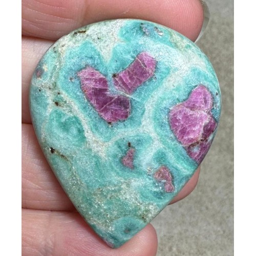 Teardrop 44x36mm Ruby Fuchsite Cabochon 47