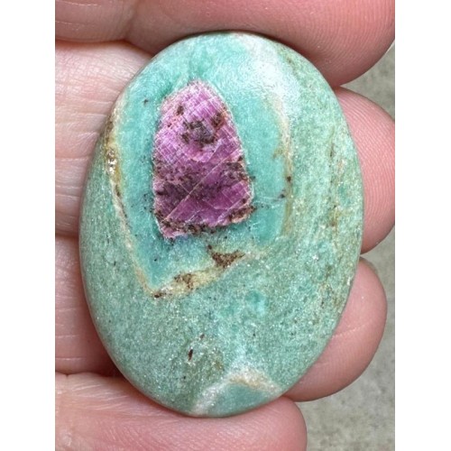 Oval 34x24mm Ruby Fuchsite Cabochon 59