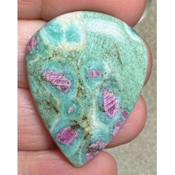 Teardrop 36x28mm Ruby Fuchsite Cabochon 61