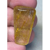 Freeform 33x19mm Curved Rutilated Quartz Cabochon 06