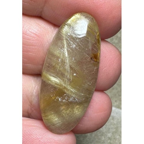 Oval 34x15mm Rutilated Quartz Cabochon 12