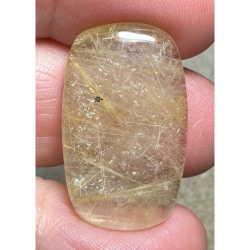 Freeform 27x16mm Rutilated Quartz Cabochon 13