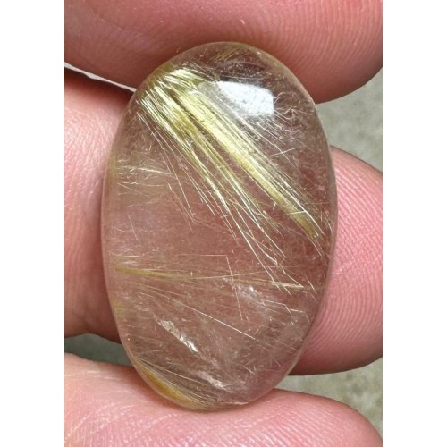 Oval 24x15mm Rutilated Quartz Cabochon 14