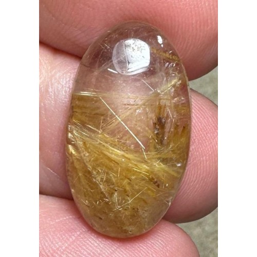 Oval 23x13mm Rutilated Quartz Cabochon 17