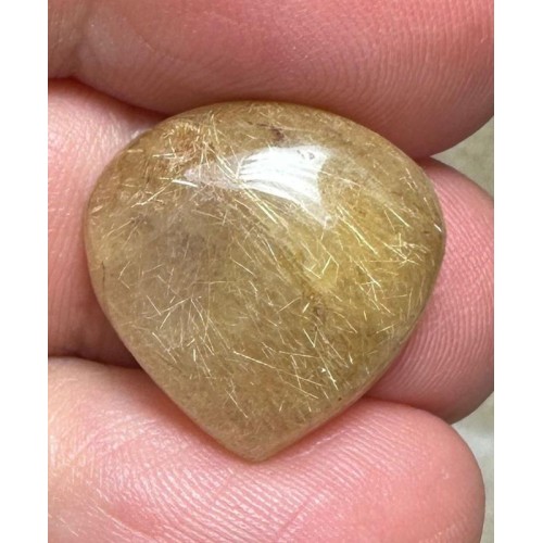 Teardrop 18x18mm Rutilated Quartz Cabochon 18