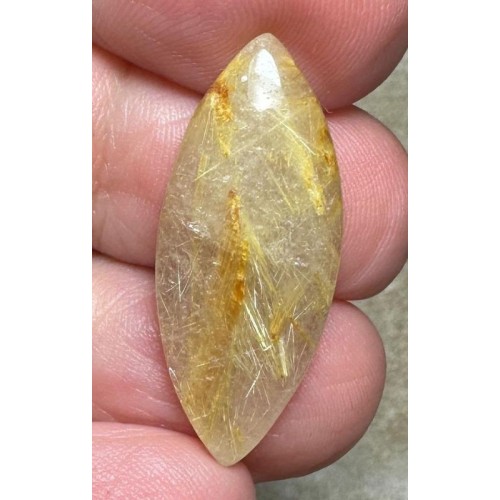 Marquise 30x12mm Rutilated Quartz Cabochon 22