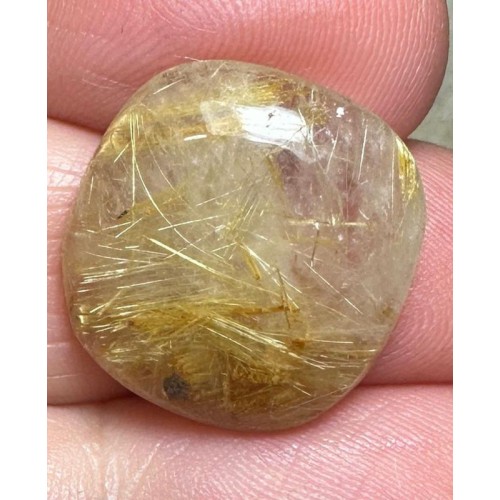 Freeform 19x18mm Rutilated Quartz Cabochon 25