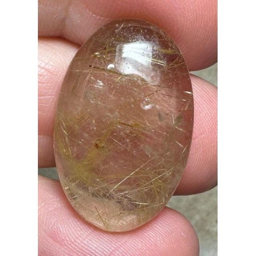 Oval 26x17mm Rutilated Quartz Cabochon 34