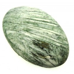 Oval 41x27mm Olive Scolecite Cabochon 01
