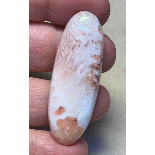Oval 51x18mm Pink Scolecite Cabochon 22