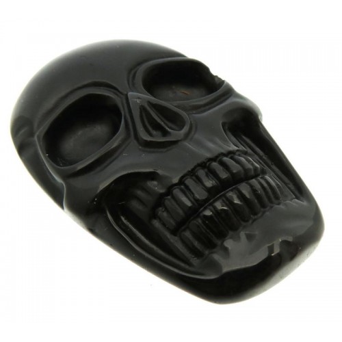 Skull 49x31mm Black Obsidian Cabochon 03