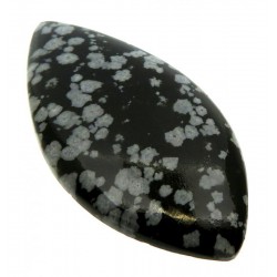 Marquise 50x25mm Snowflake Obsidian Cabochon 02