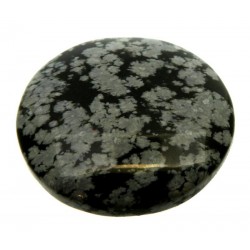 Round 33x33mm Snowflake Obsidian Cabochon 13