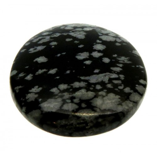 Round 24x24mm Snowflake Obsidian Cabochon 23