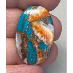 Oval 32x20mm Spiny Oyster Turquoise Cabochon 29