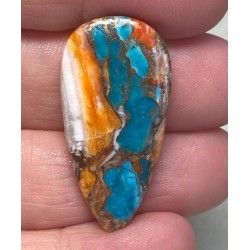 Teardrop 35x18mm Spiny Oyster Turquoise Cabochon 39