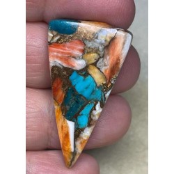 Freeform 41x22mm Spiny Oyster Turquoise Cabochon 06