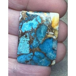 Rectangle 32x23mm Spiny Oyster Turquoise 60
