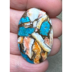 Oval 38x24mm Spiny Oyster Turquoise Cabochon 62