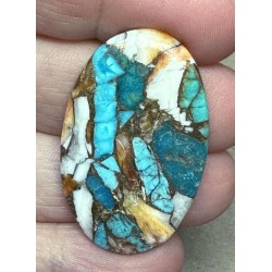 Oval 37x23mm Spiny Oyster Turquoise Cabochon 66