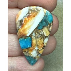 Teardrop 37x22mm Spiny Oyster Turquoise Cabochon 67
