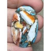 Oval 39x24mm Spiny Oyster Turquoise Cabochon 76