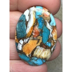 Oval 35x24mm Spiny Oyster Turquoise Cabochon 77